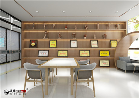 定边秦蕊营业厅办公室装修设计|洁净大方的高级质感空间