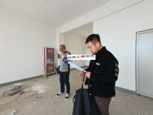 定边装修公司推荐|定边某社区餐厅设计装修现场量尺